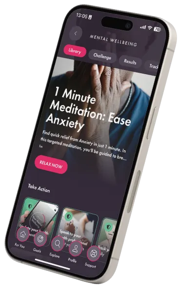 Champion Health App auf einem Smartphone